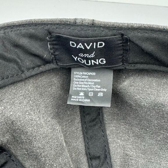 David and Young Mama Bear Charcoal Black Wash Strapback Dad Hat - Picture 7 of 7